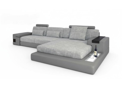 Design Narożnikowa kanapa Skóra Kanapa w Kształcie L Nowoczesny Styl Meble tapicerowane Salon Nowość