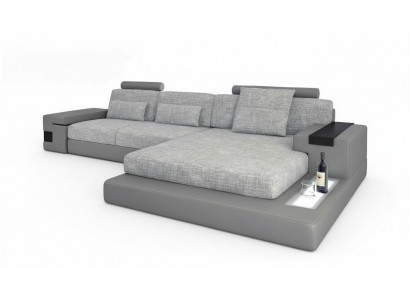 Design Narożnikowa kanapa Skóra Kanapa w Kształcie L Nowoczesny Styl Meble tapicerowane Salon Nowość