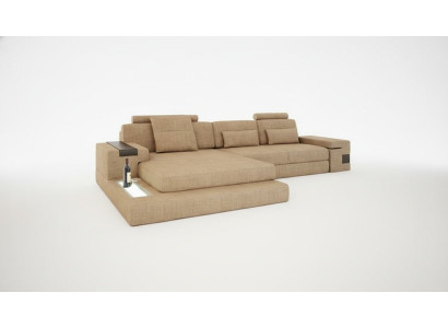Design Nowoczesna sofa Materiał Brązowa Narożnikowa kanapa L Shape Couch Żywy krajobraz Sofa Narożnik Nowość