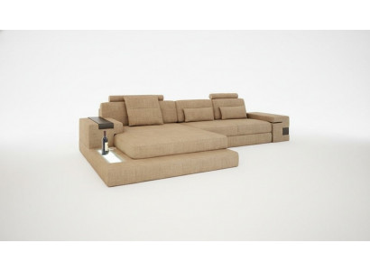 Design Nowoczesna sofa Materiał Brązowa Narożnikowa kanapa L Shape Couch Żywy krajobraz Sofa Narożnik Nowość