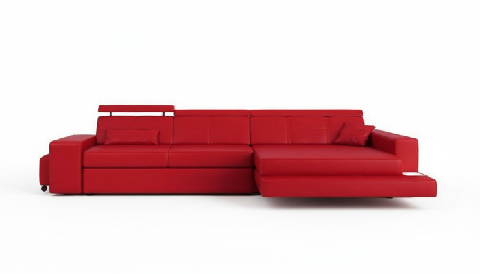 Meble Narożnikowa kanapa Skóra Sofa Kanapa Podkładka Narożnik Siedziba Żywy krajobraz L-Shape Nowość