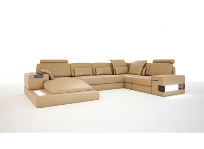 Design Podkładka Modern Skóra Funkcja łóżka nowy Materiał Narożnikowa kanapa Kształt U Sofa Couch