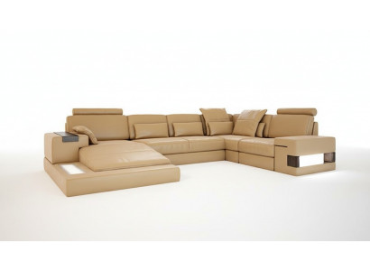 Design Podkładka Modern Skóra Funkcja łóżka nowy Materiał Narożnikowa kanapa Kształt U Sofa Couch
