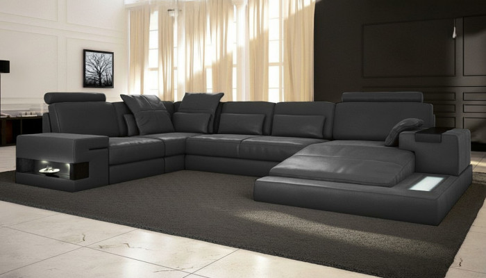 Narożnikowa kanapa Kształt U Couch Design Podkładka Włókienniczy New Żywy krajobrazu funkcja łóżka Materiał