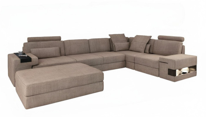 Żywy krajobraz Narożnikowa kanapa Zestaw wypoczynkowy w kształcie litery L Design Couch Włókienniczy Modern Podkładka Nowość