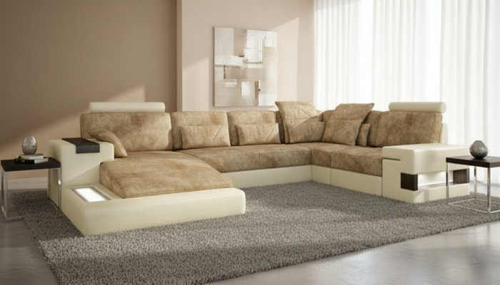 Żywy krajobraz Sofa Couch Podkładka Vintage Sofy Narożnik Narożnikowa kanapa Kształt U Nowość