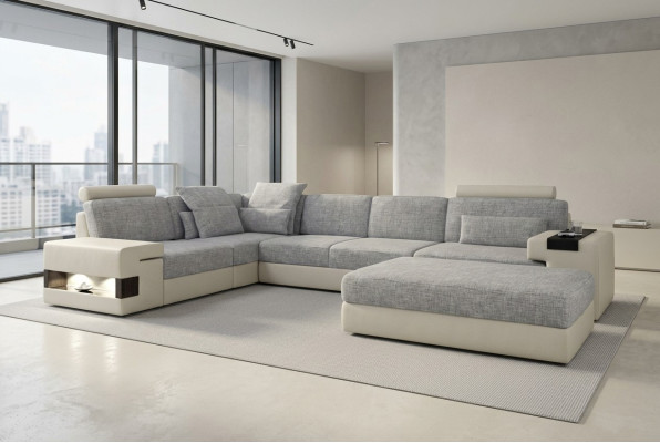 Salon w kształcie litery L nowoczesny design sofa sofy część wypoczynkowa z Stołek salon Meble