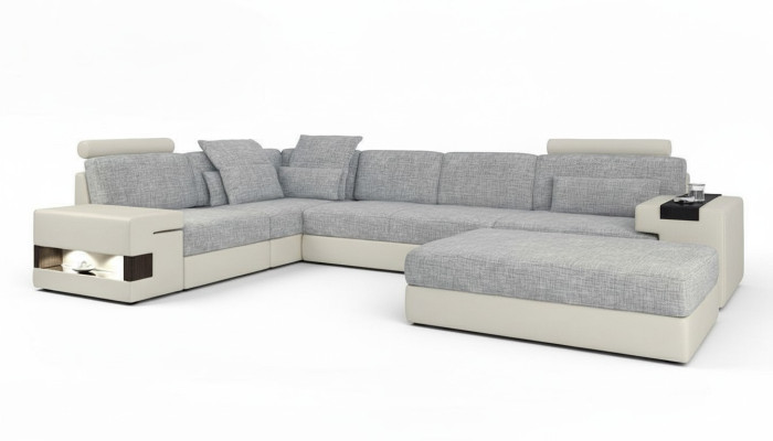 Salon w kształcie litery L nowoczesny design sofa sofy część wypoczynkowa z Stołek salon Meble