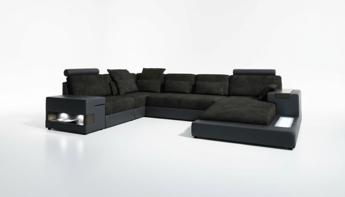 Design Sofa Narożne sofy U Shape Nowoczesna Podkładka Meble do Salonu Meble Narożnikowa kanapa Sofa Tekstylna