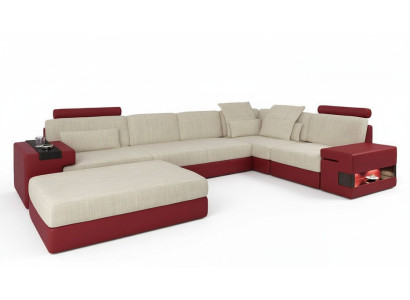 Żywy krajobraz U Form Narożnik Sofa Podkładka Kanapa Narożnik Skóra Sofa Kanapy Meble Nowe