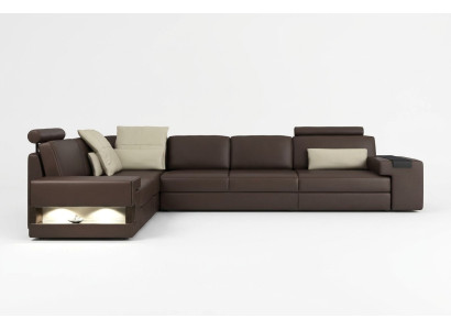 Salon Brązowe Meble Włókiennicze Sofy Narożnikowa kanapa L Shape Couch Meble tapicerowane Sofa rozkładana
