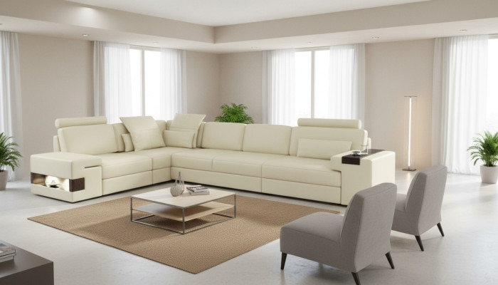 Meble tapicerowane Sofa Duża Sofa Sofa Włókienniczy Meble Sofa Rozkładana Sofa Salonowa Sofa w Kształcie L