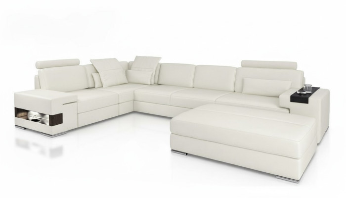 Designerska Sofa Podkładka Kanapa Narożnikowa kanapa z Stołek Ustawić Żywy krajobraz w kształcie litery L