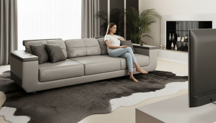 Nowoczesna sofa 3-osobowa Meble XXL designerska sofa materiałowa luksusowe kanapy sofy projekt 3-osobowa