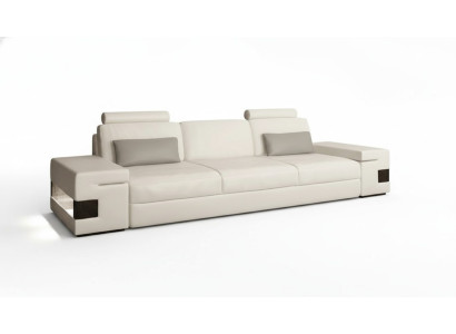 Nowoczesna luksusowa designerska sofa 3 miejsce do siedzenia Meble Podkładka włókiennicza Białe kanapy xxl duże