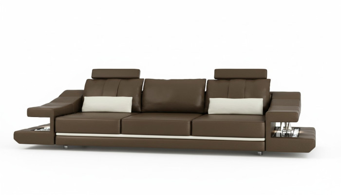 Nowoczesna luksusowa designerska sofa 3 miejsce do siedzenia Meble Podkładka Włókienniczy Brązowe kanapy Narożnik