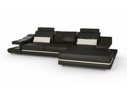 Nowoczesna luksusowa elegancka sofa Skóra 3 miejsce siedzące Stołek salon gabinet NOWOŚĆ art