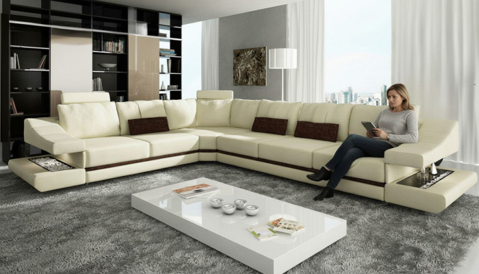 Design Żywy krajobraz Narożnikowa kanapa Włókienniczy Skóra Nowe Sofy Sofa L Shape Sofa Podkładka
