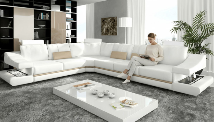 Salon nowoczesny design sofy kanapy Eleganc L-Shape Narożnikowa kanapa Materiał Kanapa Nowość