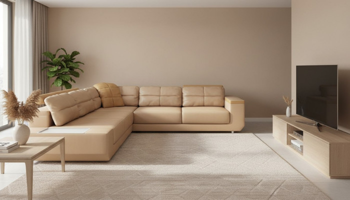 Narożnikowa kanapa Sofy Luksusowa Skóra Materiał w kształcie litery L Nowoczesne narożniki Kanapa Sofa Żywy krajobraz