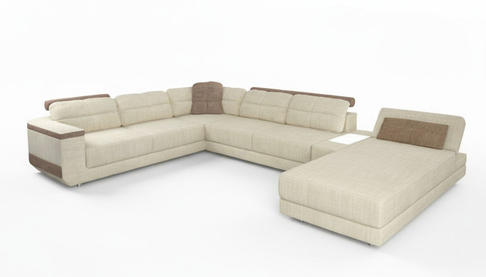 Design Narożnikowa kanapa Kształt U Nowoczesna Sofa Żywy krajobraz Podkładka Funkcja łóżka Meble New