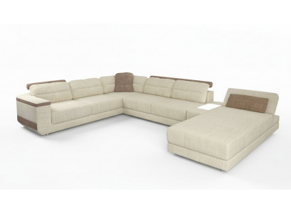 Design Narożnikowa kanapa Kształt U Nowoczesna Sofa Żywy krajobraz Podkładka Funkcja łóżka Meble New