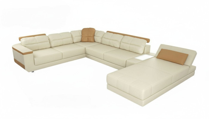 Projektant Skóra Materiał Siedziba Nowoczesna Narożnikowa kanapa UForm Living Room Design Kanapa Podkładka