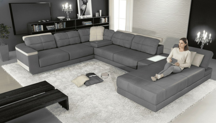 Żywy krajobraz Narożnikowa kanapa Skóra Narożnik Sofy Nowa Sofa U Shape Sofa Podkładka Kanapy Nowość