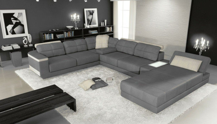 Żywy krajobraz Narożnikowa kanapa Skóra Narożnik Sofy Nowa Sofa U Shape Sofa Podkładka Kanapy Nowość