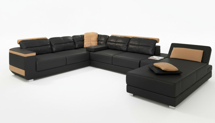 Nowoczesne sofy Żywy krajobraz Narożnikowa kanapa Materiał Kształt U Couch Design Podkładka Włókienniczy Narożnik