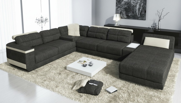 Projektant Kształt U Narożnikowa kanapa XXL Żywy krajobraz Sofa Couch Podkładka Sofa Narożnik Nowość