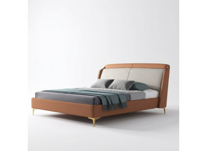 Łóżko Podkładka Design Luxury Double Hotel Marriage Sleep Pokój Skóra 180x200cm