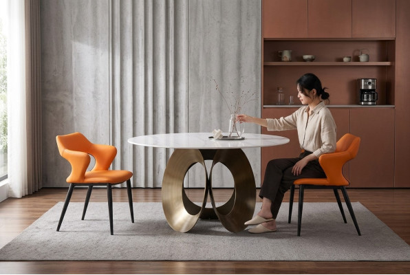 Stół obiadowy jadalnia Modern Stal nierdzewna Living Room Kuchnia stoły Design Tabela Metal