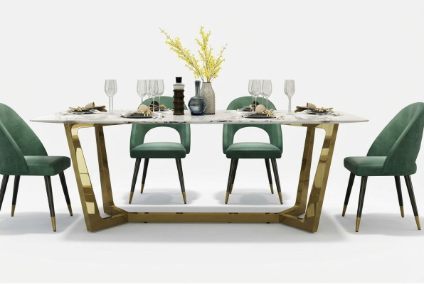Stal nierdzewna Tabela Luxury stoły Nowoczesne jadalnia Meble Stoły do ​​jadalni 140x80cm Metal