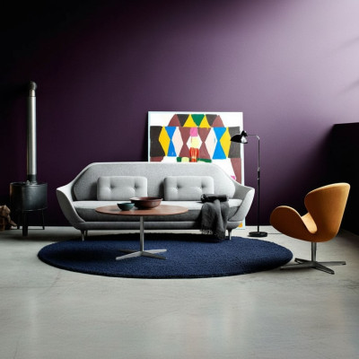 Sofa Żywy krajobraz Relaks Siedziba Design Couch Lounge Materiał Szary Nowoczesne sofy Nowość