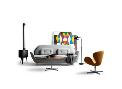Sofa Żywy krajobraz Relaks Siedziba Design Couch Lounge Materiał Szary Nowoczesne sofy Nowość
