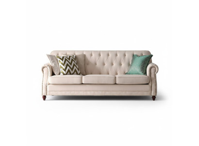 Chesterfield Sofa 3 miejsce do siedzenia Żywy krajobraz Relaks Siedziba Design Couch Lounge Sofy
