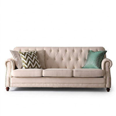 Zestaw sofowy 3+1 miejsce do siedzenia Material Sofa Chesterfield Grupa Obcios Couch Sofy