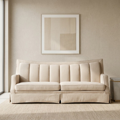 Materiał Sofa Trzyosobowa Meble Relaks Siedziba Design Kanapa Sofy wypoczynkowe Włókienniczy 3 miejsce siedzące