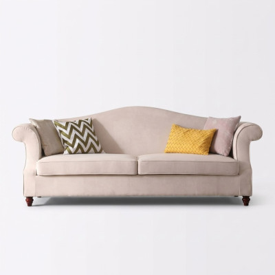 Kanapa 3 miejsce do siedzenia Lounge Materiał Sofa Żywy krajobraz Relaks Siedziba Design Sofy Włókienniczy