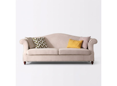 Kanapa 3 miejsce do siedzenia Lounge Materiał Sofa Żywy krajobraz Relaks Siedziba Design Sofy Włókienniczy