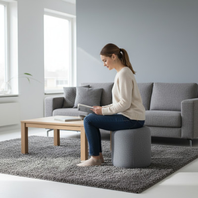 Okrągły Stołek Designerski Nowoczesny Stołek Podnóżek Stołek Leżanka Podkładka