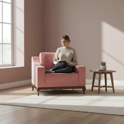 Fotel Design Meble do salonu w stylu klasycznym 95 x 100 cm Lounge Fotel Nowość