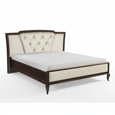 Podwójne łóżko łóżko Design Hotel Luxury Podkładka Marriage Drewno 180 x 200cm Meble Nowe