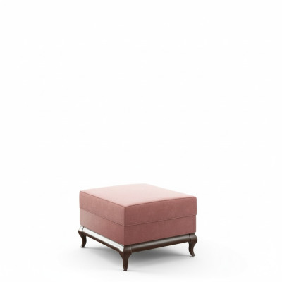 Podnóżek Stołek Kwadratowy Ottoman 60 x 45 cm Projektant Stołek Różowy
