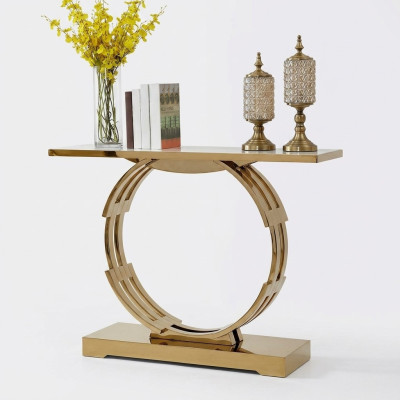 Projektant Luxury Modern Stół konsolowy Tabela Stal nierdzewna Metal