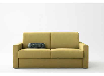 Dwuosobowa designerska sofa 2 miejsce do siedzenia Sofa materiałowa żółta rozkładana Włoskie Meble