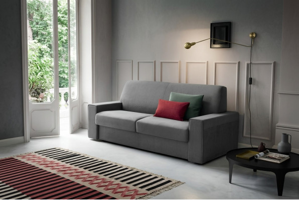 Sofa tekstylna do salonu szara dwuosobowa designerska sofa Podkładka sofy 2 miejsce do siedzenia Nowość