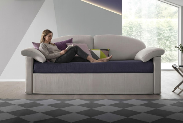 Design Sofa 3 miejsce do siedzenia Sofa Podkładka Luxury Włókienniczy Dwukolorowe meble włoskie