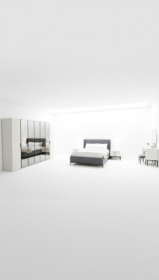 Designerski Zestaw Sypialnia Łóżko 2x Szafki nocne Szafa New I Luxurious